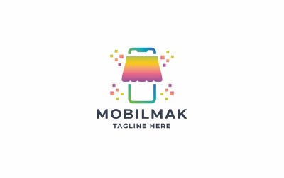 Professionell Pixel Mobile Market-logotyp