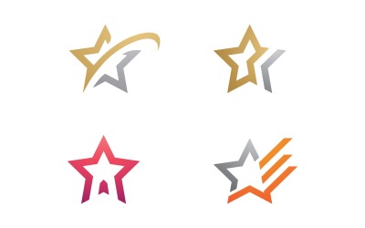 Stern-Logo-Vektor-Design-Vorlage V10