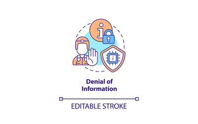 Denial of information concept icon
