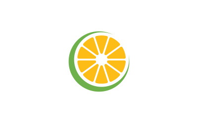 Frisches Obst Orange Logo Vektor Designvorlage V3