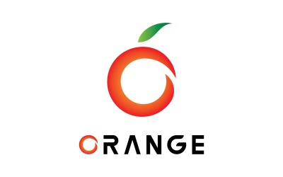 Friss gyümölcs narancs logó vektoros tervezősablon V1