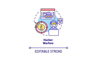 Hacker Warfare-Konzept-Symbol