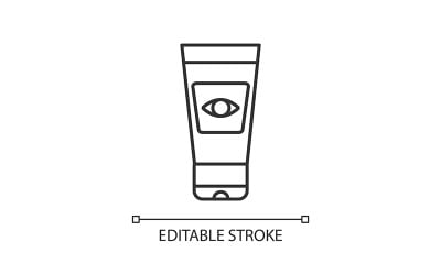 Icono de glifo negro de crema para los ojos