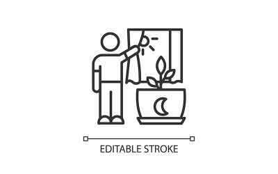 Közvetlen napfény lineáris ikonra