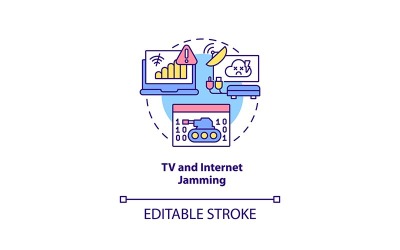 TV ve internet sıkışması konsept simgesi