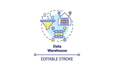 Data warehouse concept icon