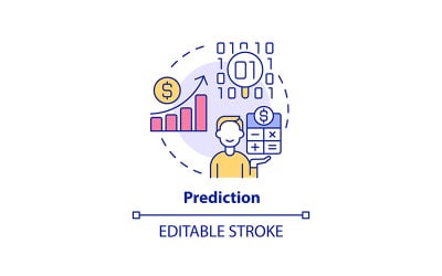 Edytowalna ikona koncepcji prognozy