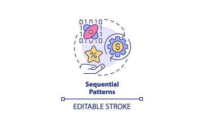 Ícone de conceito de padrões sequenciais