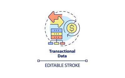 Icône de concept de données transactionnelles