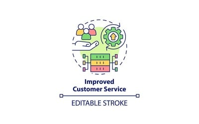 Icono de concepto de servicio al cliente mejorado