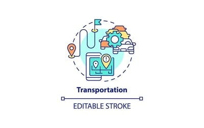 Icono del concepto de transporte