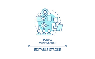 Mensen management turquoise concept icoon