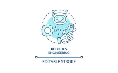 Robotica engineering turkoois concept icoon