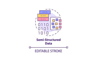 Semi-structured data concept icon