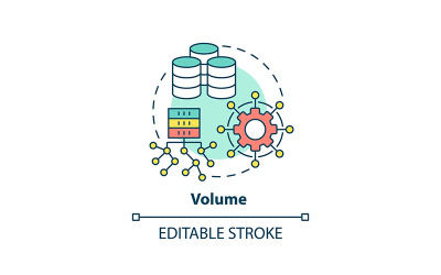 Volume concept icon editable stroke