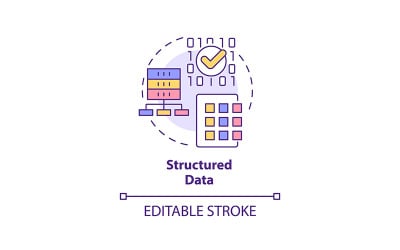 Значок концепции структурированных данных