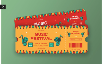 Biglietto per il festival della musica divertente