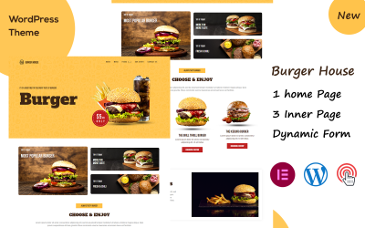 Burger House – Food Burger Egyszerű céloldal WordPress téma