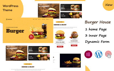 Burger House - Food Burger Simple Landing Page Theme WordPress