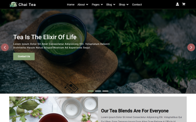 Chai Tea - Çay Dükkanı React Web Sitesi Şablonu