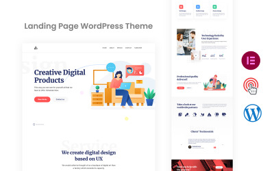 Digitalsoft - програмне забезпечення Односторінкова тема WordPress