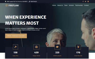 Firstlaw Advokatbyrå - HTML5 målsidamall