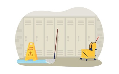 Lege school gang vectorillustratie