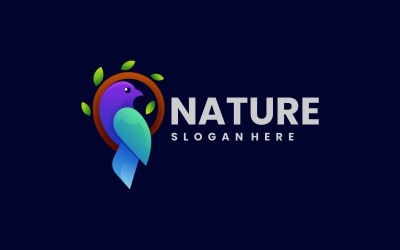 Natur-Vogel-Steigungs-buntes Logo Vol.1