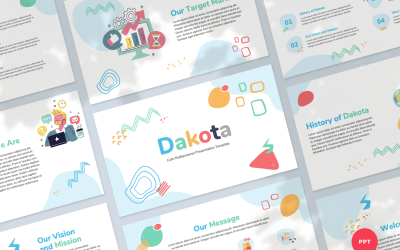 Söt Multipurpose Presentation PowerPoint-mall