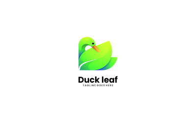 Style de logo dégradé de feuille de canard