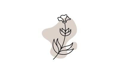 Beauty Florist Vector Icon Design Template V4