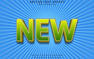 3d Nouvel effet de texte modifiable vert
