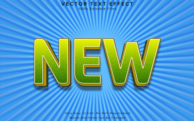 3d nuevo efecto de texto editable verde