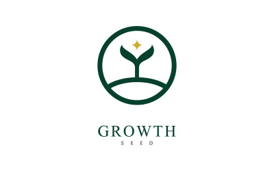 Green Seed-Logo-Symbol-Vektor-Illustration V4