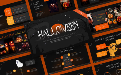 Halloween Creatief Spookachtig Sjablonen PowerPoint presentatie