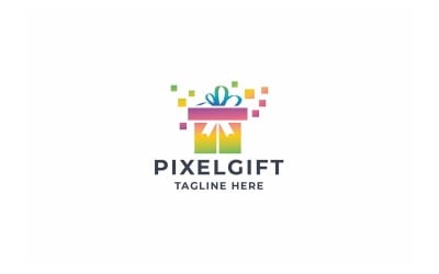 Logo de presente de pixel profissional