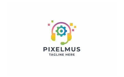 Логотип профессиональной гарнитуры Pixel Music