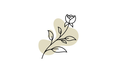 Modèle de conception d&amp;#39;icône de vecteur de fleuriste de beauté V3