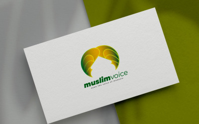 Modèle de logo de salle de prière islamique