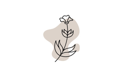Plantilla de diseño de icono de vector de floristería de belleza V4