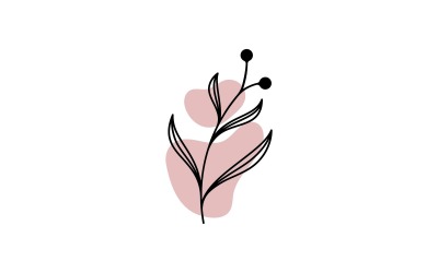 Plantilla de diseño de icono de vector de floristería de belleza V7