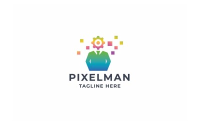 Professioneel Pixel Man-logo