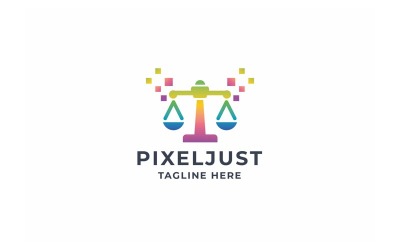 Professionell Pixel Justice Pro-logotyp