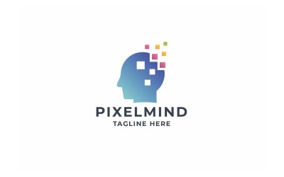 Professionelles Pixel Mind-Logo