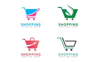 Shopping-Vektor-Logo-Design-Vorlage V10