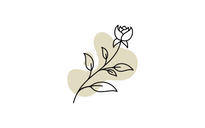 Skönhet Florist vektor ikon designmall V3