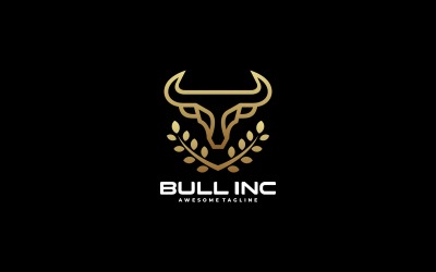 Estilo de logotipo de lujo Bull Line