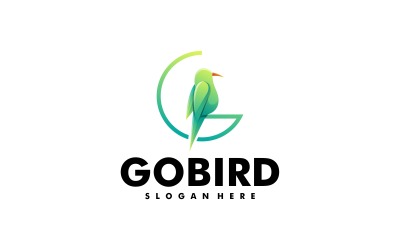 Estilo de logotipo gradiente de pássaro Vol.1