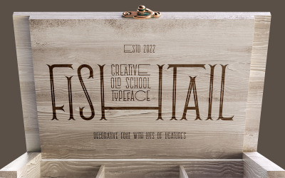 Fishtail font a vintage maketa