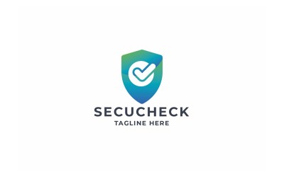 Logotipo de cheque seguro profissional